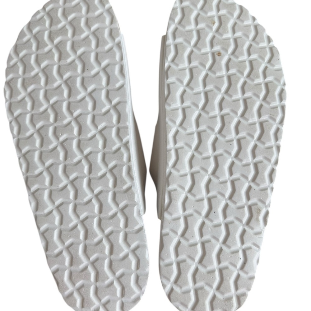 Cushionaire Lane Cork Footbed White Sandals Birkenstock Style Women’s 7 - Picture 10 of 11